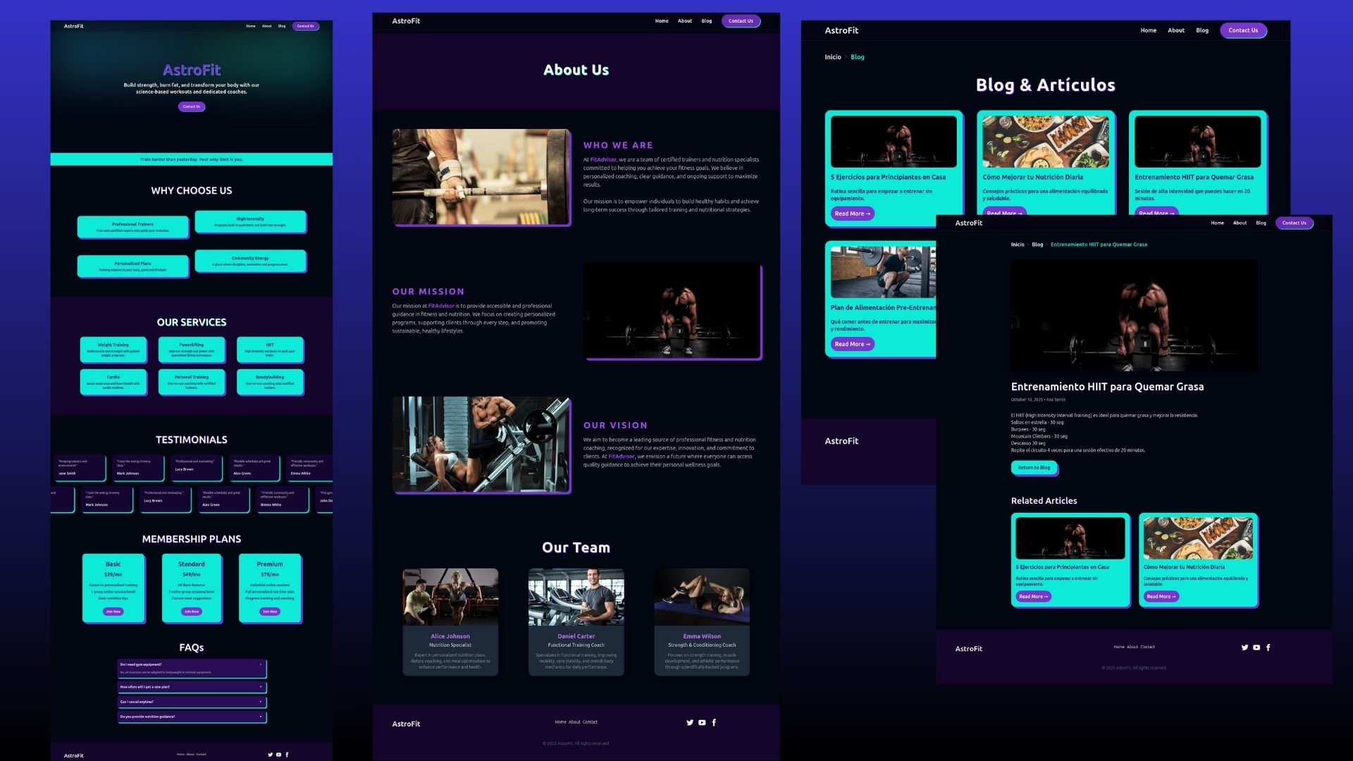 Project screenshot: AstroFit