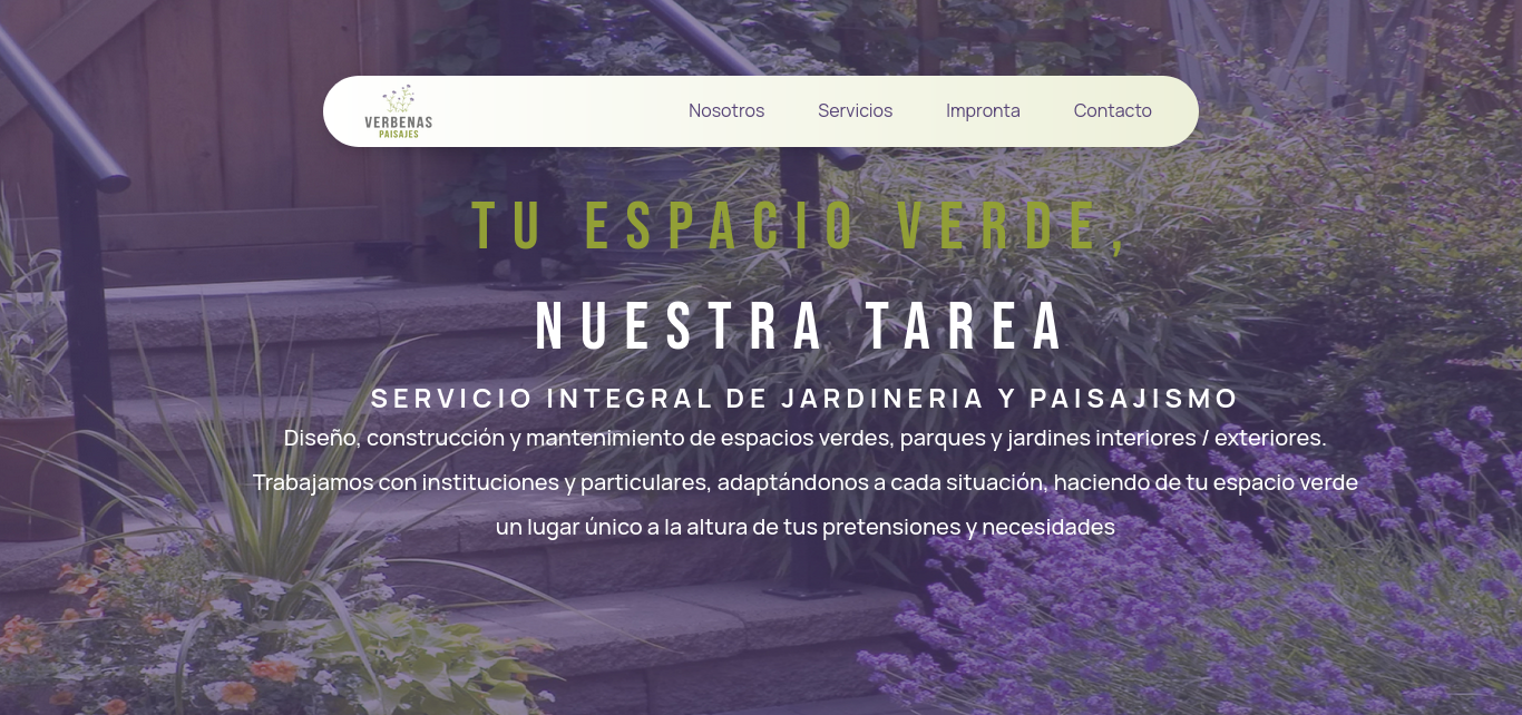 Project screenshot: Verbenas Landscapes