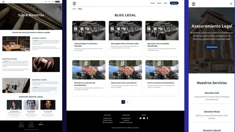 Project screenshot: Legal Staff Web